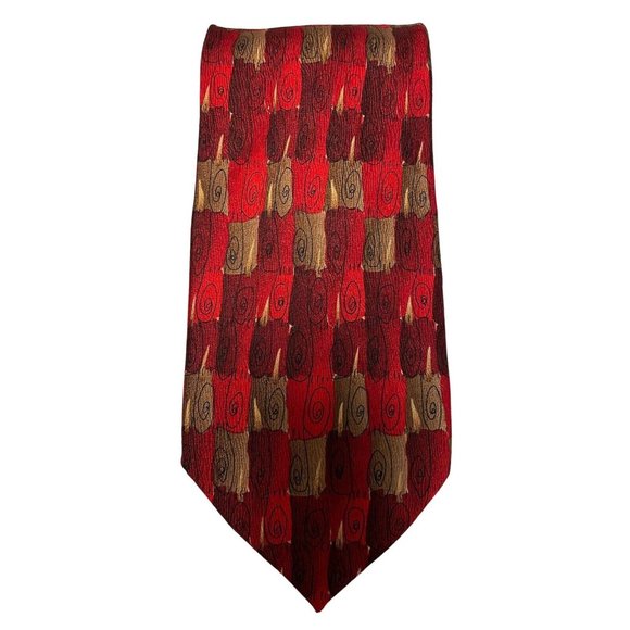 Jerry Garcia Other - Men's Necktie J Garcia Tie Red's & Gold's 100% Silk 61"